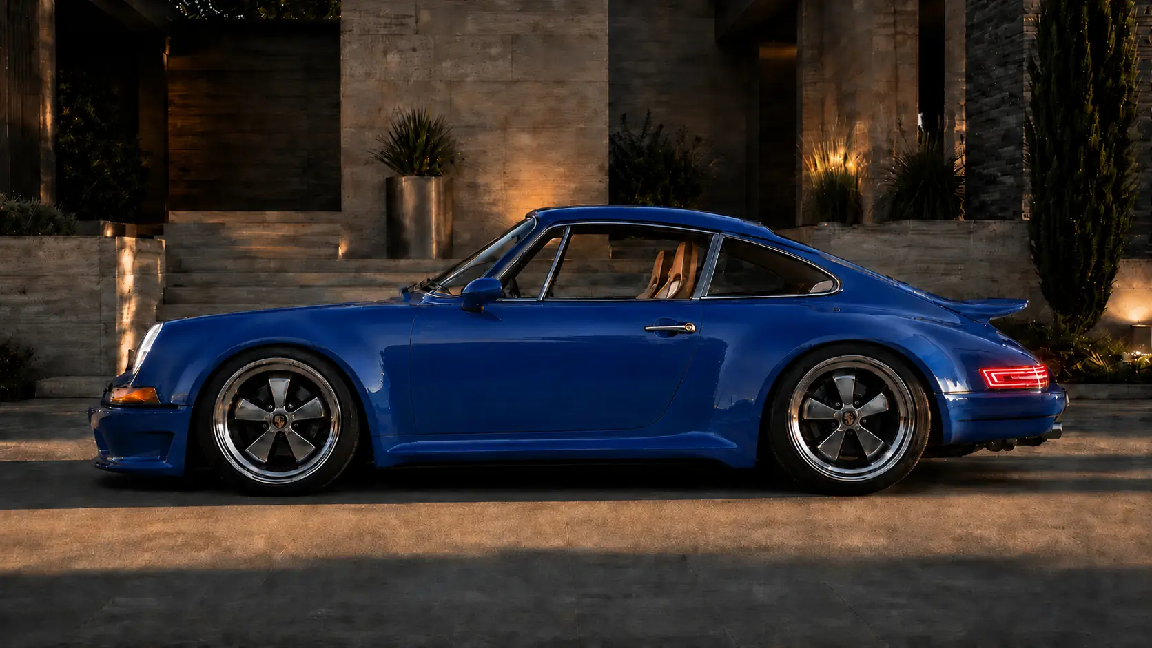 Completed dark-blue Sooner prepared for owner handover